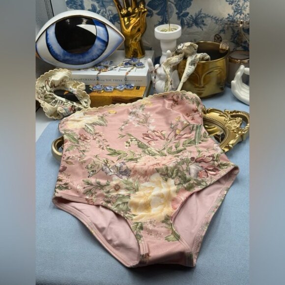 🆕 ZIMMERMANN KIDS 🧿 NWT Waverly Trim Bandeau 1PC, Pink Floral - Sz 10 Y - Picture 5 of 12